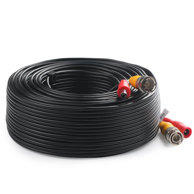 Postta BNC Video Power Cable (4 Pack 100 Feet) Video Security Camera Cable Wire with Eight Connectors for CCTV DVR Surveillance System - Image 3